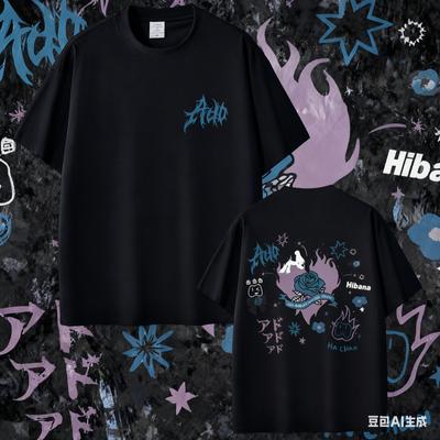 2025 Summer Ado World Tour Hibana Tshirt Unisex Women Clothing Fashion Japanese Style Breathable Cotton Vintage T Shirts Tops