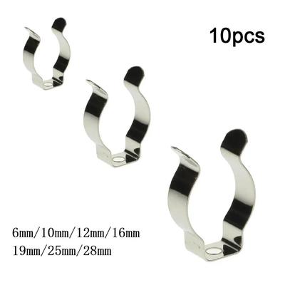 Juego de 10 pinzas de resorte para herramientas, pinzas de acero inoxidable de alta resistencia, accesorios para ferretería de tuberías, perchas de almacenamiento para garajes, patios