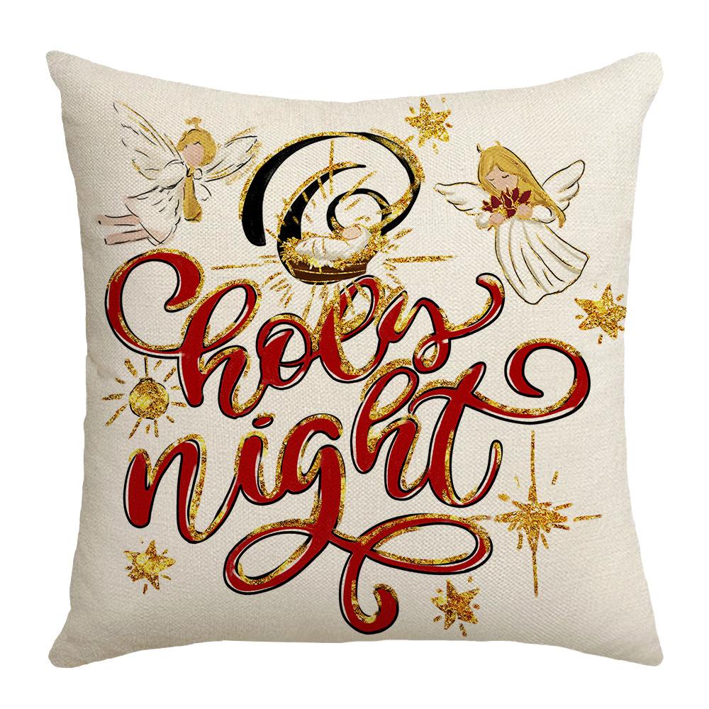 New Jesus Christmas Pillow Cover Home Atmosphere Decoration Sofa Cushion Letter Print Pillow Cushion