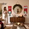 Indoor Holiday Home Ornaments Christmas Banner Decorations with Hanging Rope, Elf/Snowman/Gnome/Snowman Festive Flags for Doorway Celebratory