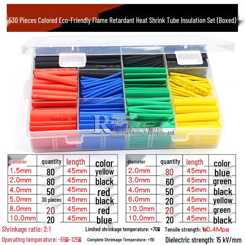 Flame Retardant Heat Shrink Tubing: Flexible, Waterproof Insulating Sleeve for Wiring and Data Cable Protection