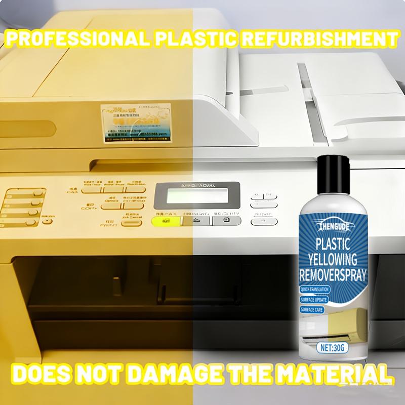 30ml Plastic Yellowing Removal Spray - Instantly Restores the Shine and Solves Discoloration Issues for Car Lights, Air Conditioning Units, Car Pa