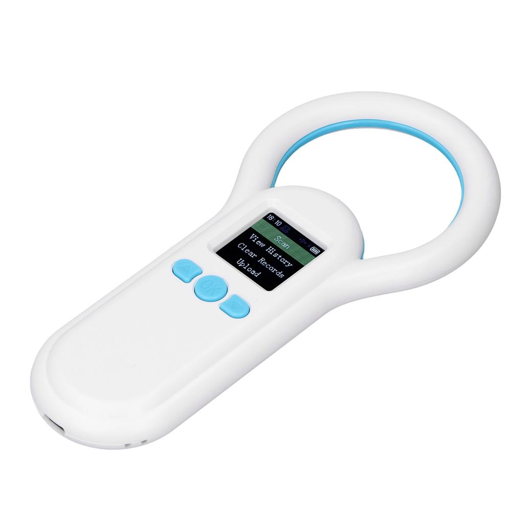 Pet Microchip Scanner 134.2Khz Portable Animal Ear Tag ID Reader 1.44 Inch TFT Display Screen 500 Records Storage