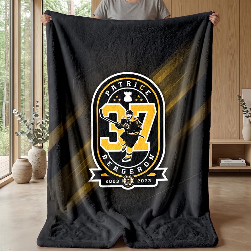 Boston Bruins Flanell Fleece Decke Gemütlich Warm Überwurfdecke für Sofa Bett Reise Ganzjahresgebrauch