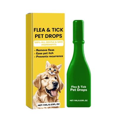 Efficace Gocce Antiparassitarie per Cani 1ml Utile Ingrediente Delicato Allevia il Disagio Rimuovi Parassiti per la Cura degli Animali