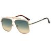 Big Metal Frame Gradient Sunglasses UV400 Protection Classic Sun Glasses Driving Oversized Square Sunglasses for Women & Men