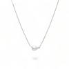 Minimal Pearl Necklace, Sterling Silver Necklace, Anniversary Gift, Necklace for Her, Chain Necklace