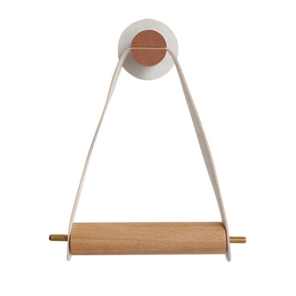 Wall Mounted Paper Towel Holders Rack Wooden Toilet Paper Holder Simple Paper Roll Holder  Bathroom
