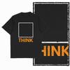 2026 HOT SALE Big Size Think Out of The Box Printed Vintage Graphic Men Women T-shirt Black Big Size Cotton Tshirt  Cool Tee Shirt Short Sleeve Top