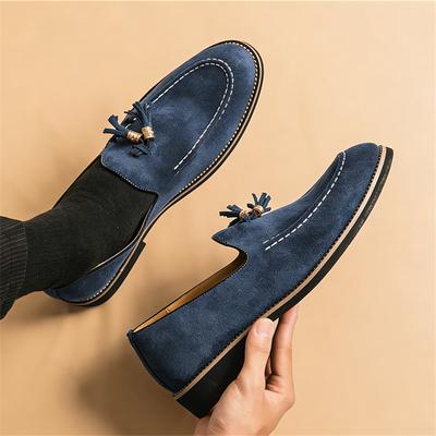 Designer New SuedeTassels Blue Green Oxford Brogue Shoes For Men Moccasins Wedding Prom Homecoming Party Footwear Zapatos Hombre