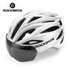 ROCKBROS Fahrradhelm 58-62cm Verstellbar Magnetische Brille Integrierter Fahrrad-Sicherheitshelm Herren Fahrradhelm Radsport Kopfbedeckung