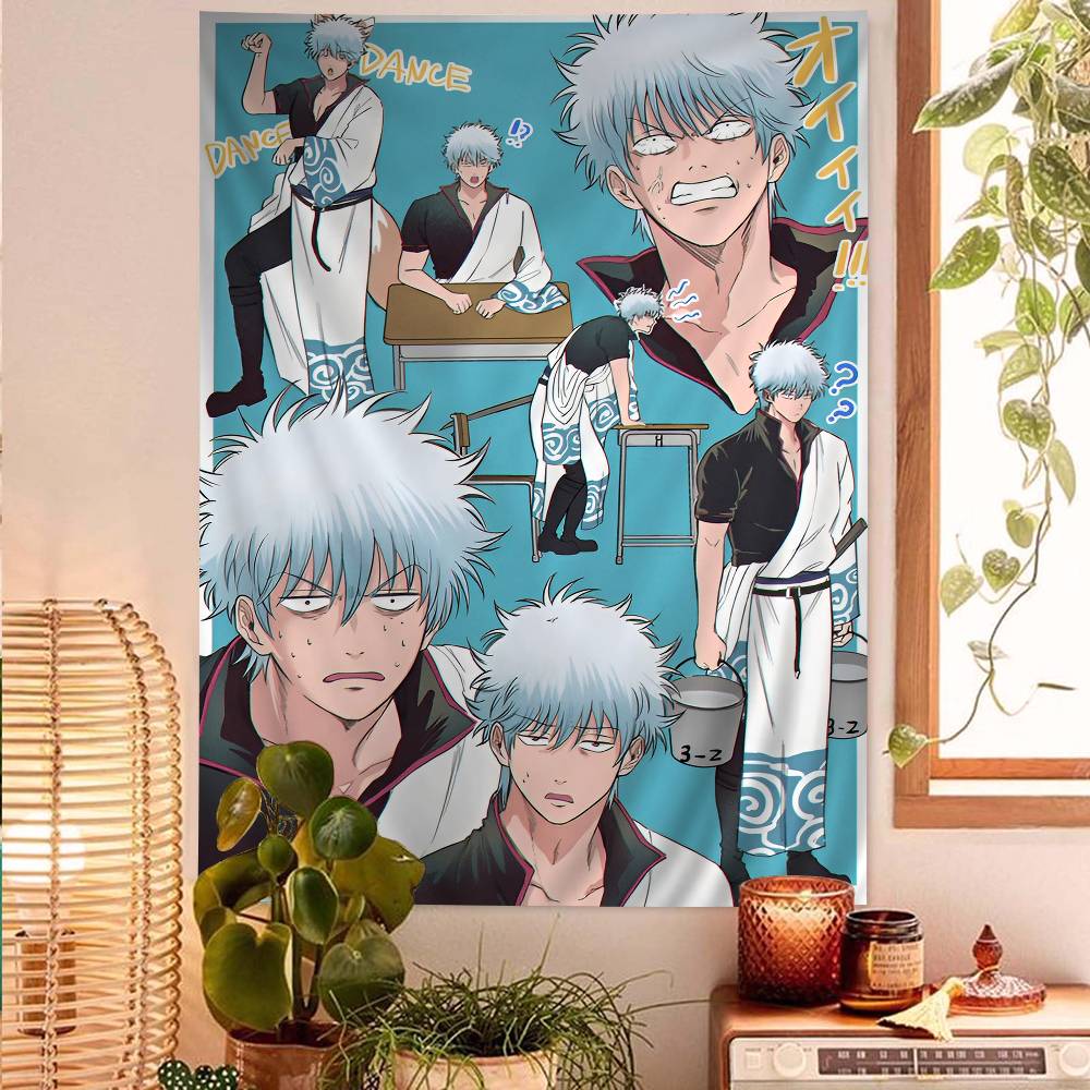GINTAMA Anime Poste Anime Tapestry Indian Buddha Wall Decoration Witchcraft Bohemian Hippie Wall Hanging Sheets