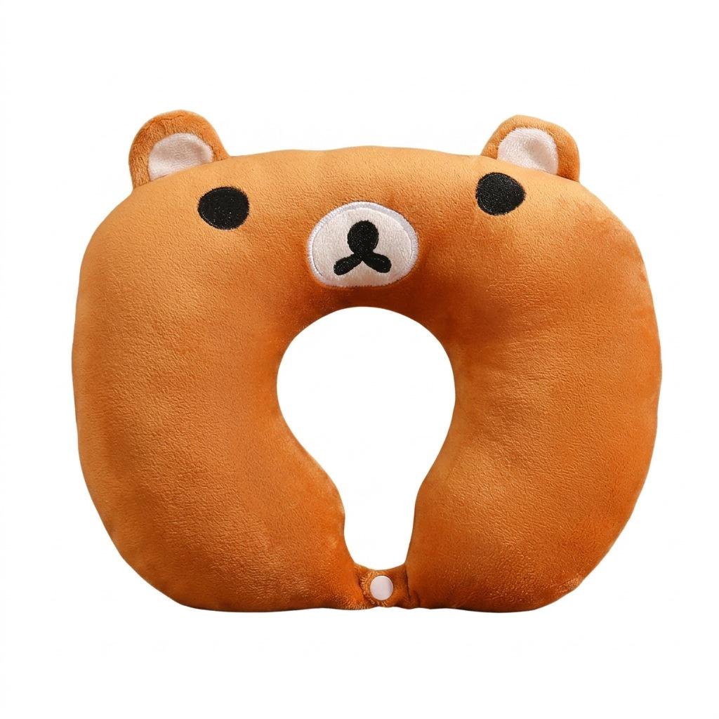 Cartoon Soft U-Shaped Neck Pillow - Portable Nap Pillow for Car, Office, or Travel