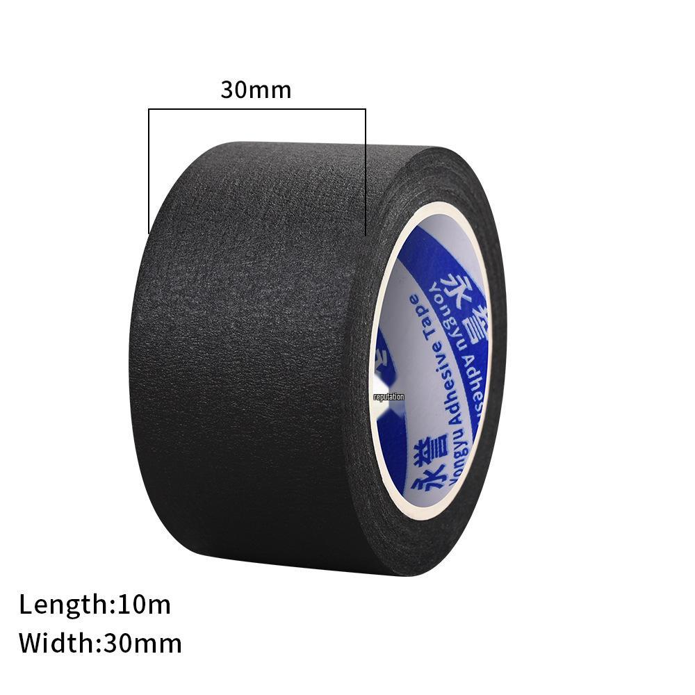 High-Tack Black Crepe Paper Tape for Children's Handmade Painting and Masking