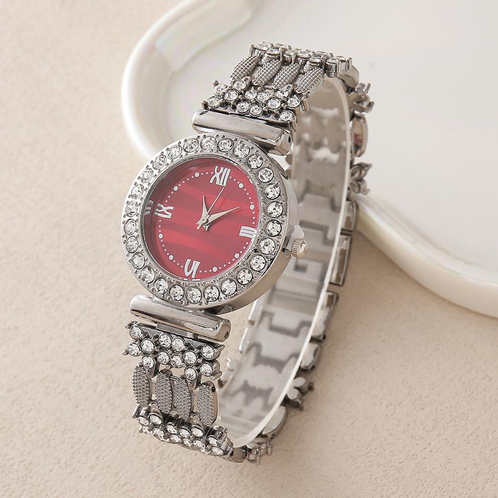 Jewelry Diamond-Set Roman Numerals Simple Watch Women'S Bracelet Watch Set Women'S Watch