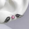 New Fashion Wings Stainless Steel Ear Bone Nail Shiny Trendy Earring For Women Accessory