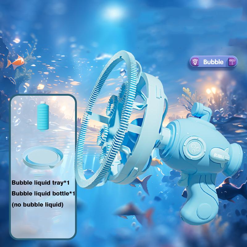 Bubbles Machine Electric Bubble Gun Double Layer Bubble Kids Toy Automatic Soap Blower Outdoor Party Games Children Toys Gifts