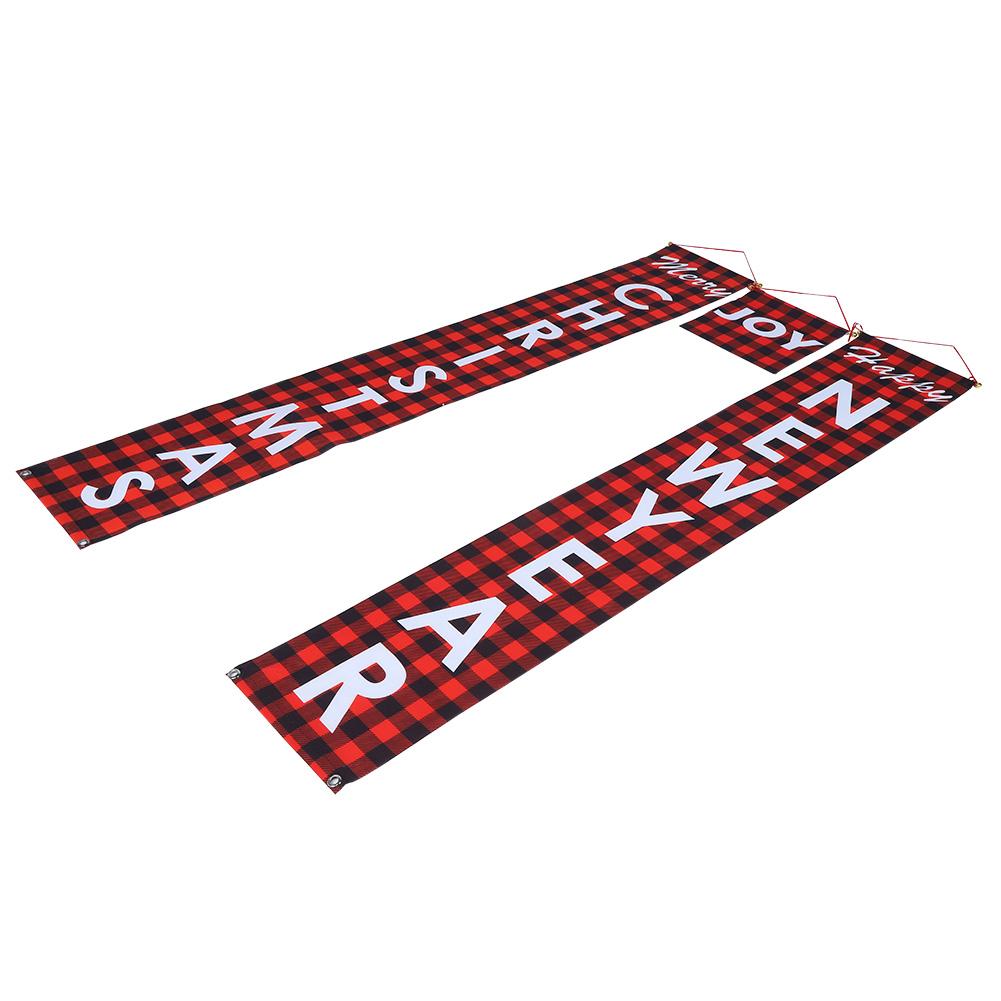 1Pair Christmas Couplet Banners Hanging Props for Indoor Outdoor Front Door Home Decoration