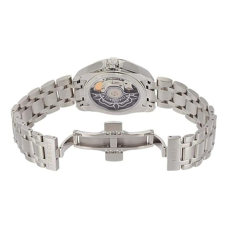 Tissot Kutu Collection Automatik Mechanisches Uhrwerk 100m Wasserdichtigkeit Damenuhr 32mm Silbernes Zifferblatt T035.207.11.031.00