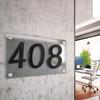 1pc Modern Black Self-Adhesive Acrylic House Number 7 - Easy Install, No Battery Required, Plastic Surface Mount Address Sign for Home