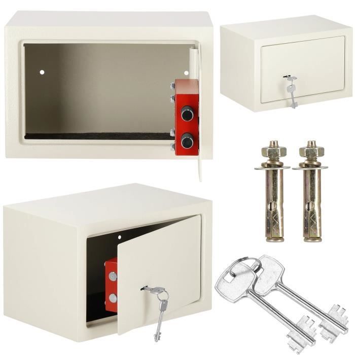 Coffre-fort SPRINGOS® pour la maison - Acier haute sécurité - Stockage argent à clé 31x20x20cm
