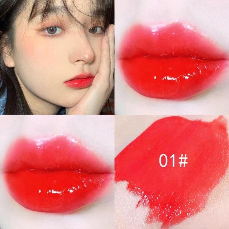 Rossetto opaco Velluto opaco impermeabile caldo tè marrone rossetto tubo trasparente rossetto sbiancante a lunga durata