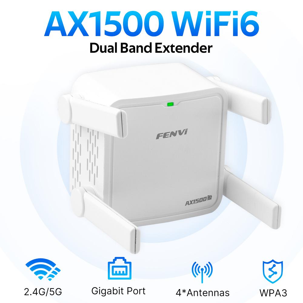 WiFi Range Extender Repeater AX1500 - Wireless Signal Booster & Amplifier Router