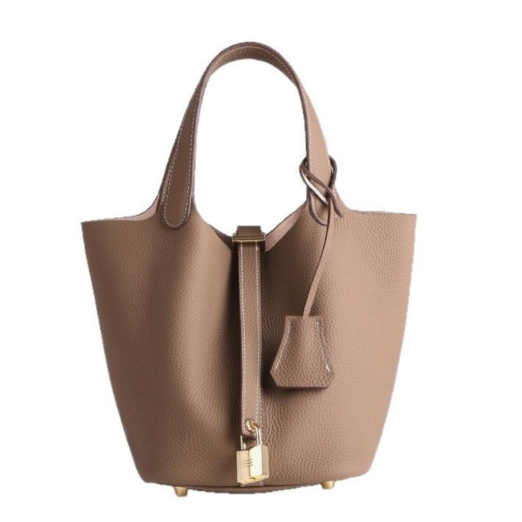 Leder Damenhandtaschen, hochwertige Gemüsekorbtaschen 2025 neue erste Schicht Rindsleder tragbare Beuteltaschen, Pendler Damenhandtaschen mit großem Fassungsvermögen