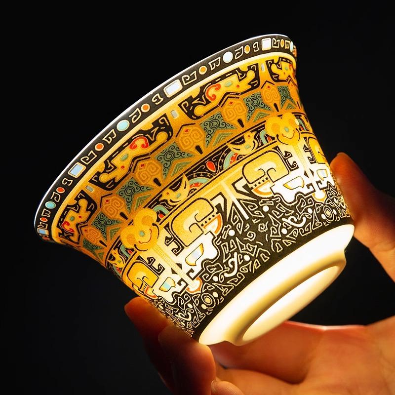 New Style Household Chinese Style Hanging Lid Bowl Tea Cup Teapot Gift Box Customizable Gift Set