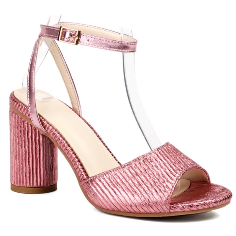 

Модные роскошные летние туфли для женщин, сандалии 2024 года, розовые золотые гладиаторские шлепанцы на высоком каблуке, фетиш-обувь для вечеринок, женские, большого размера 45 39 ярко-розовый