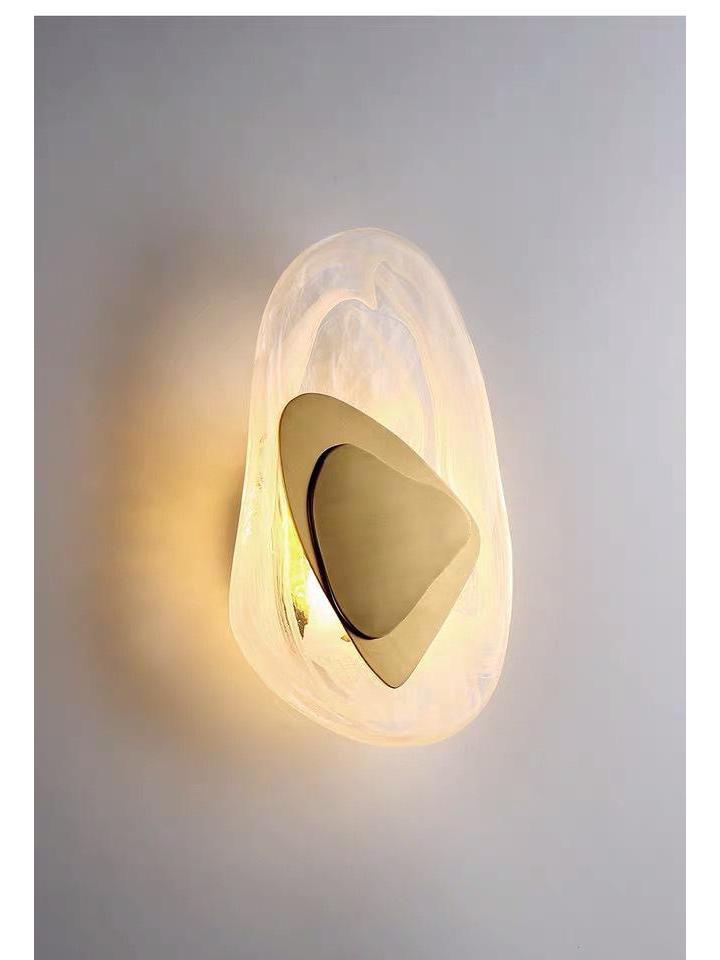 Nordic Modern Glass Wall Lamp - Elegant & Creative Design for Living Room or Bedroom.