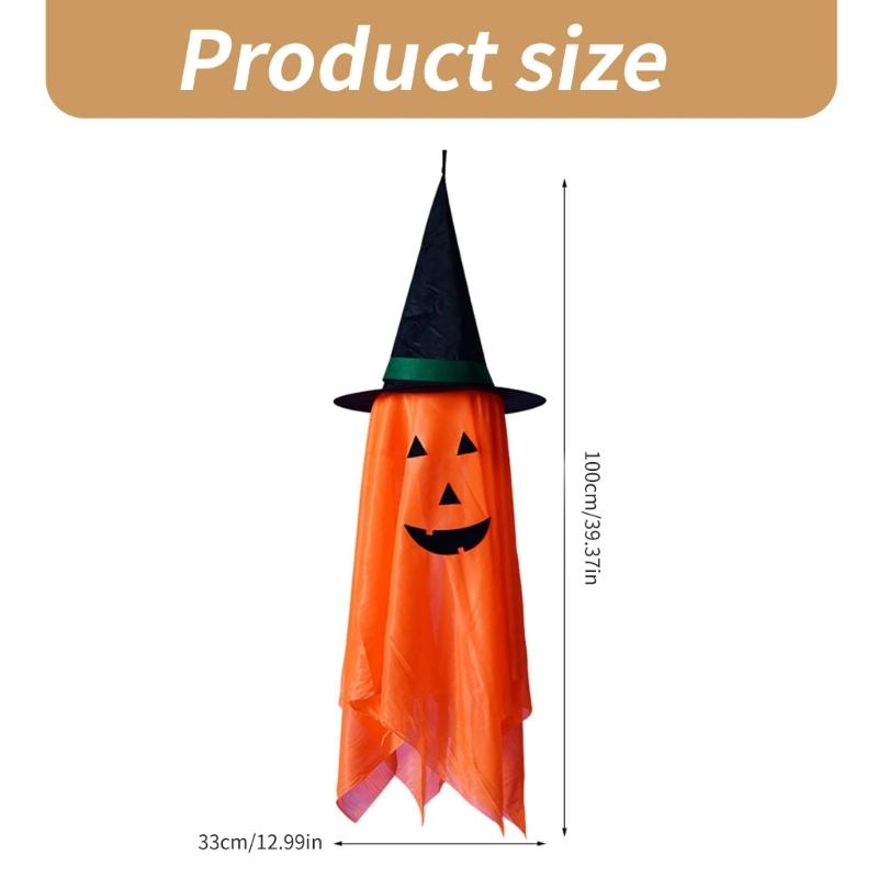Set of 3 Festives Halloween Pumpkin Hangings for Door Colorful Window and Wall Festives Decoration Practical Party Props
