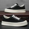 Canvas shoes men's 2025 new low-top board shoes breathable thick sole heightening trend versatile sports and leisure shoes simple