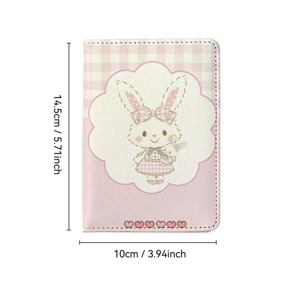 New Rabbit Print Passport Holder Ultra-thin Cartoon Passport Bag Multi-function Portable Credit Card Wallet Travel Accessories