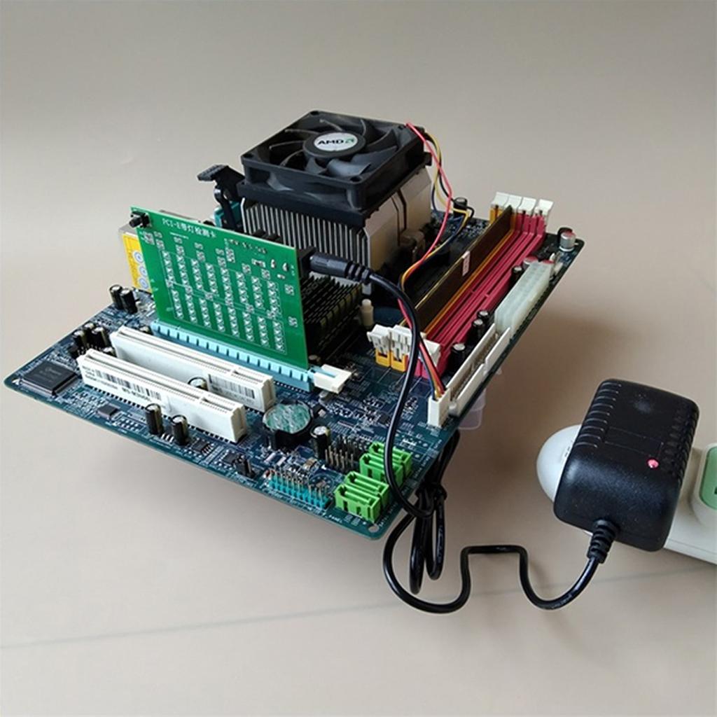 PCIE Slot Tester With Independent Power Supply Tester Card with Light For Computer Hardware Diagnostic Accessories