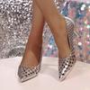 Summer New Fashion Temperament Pointed Toe Cutout High Heels Women's Fashion Comfortable Versatile Single Shoes