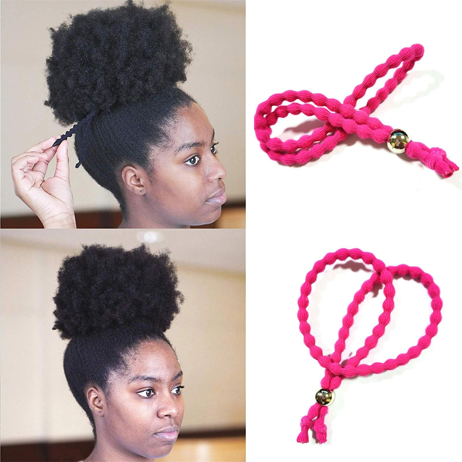 Слоеные завязки для хвоста. Повязка для волос регулируемой длины для коротких курчавых — фото 3