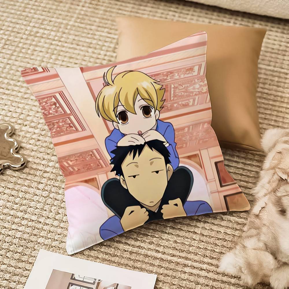 Ouran High School Host Club Pillow Case Sofa And Living Room Decorative Cushion Covers Dust-proof And Mite-proof Invisible Zippe