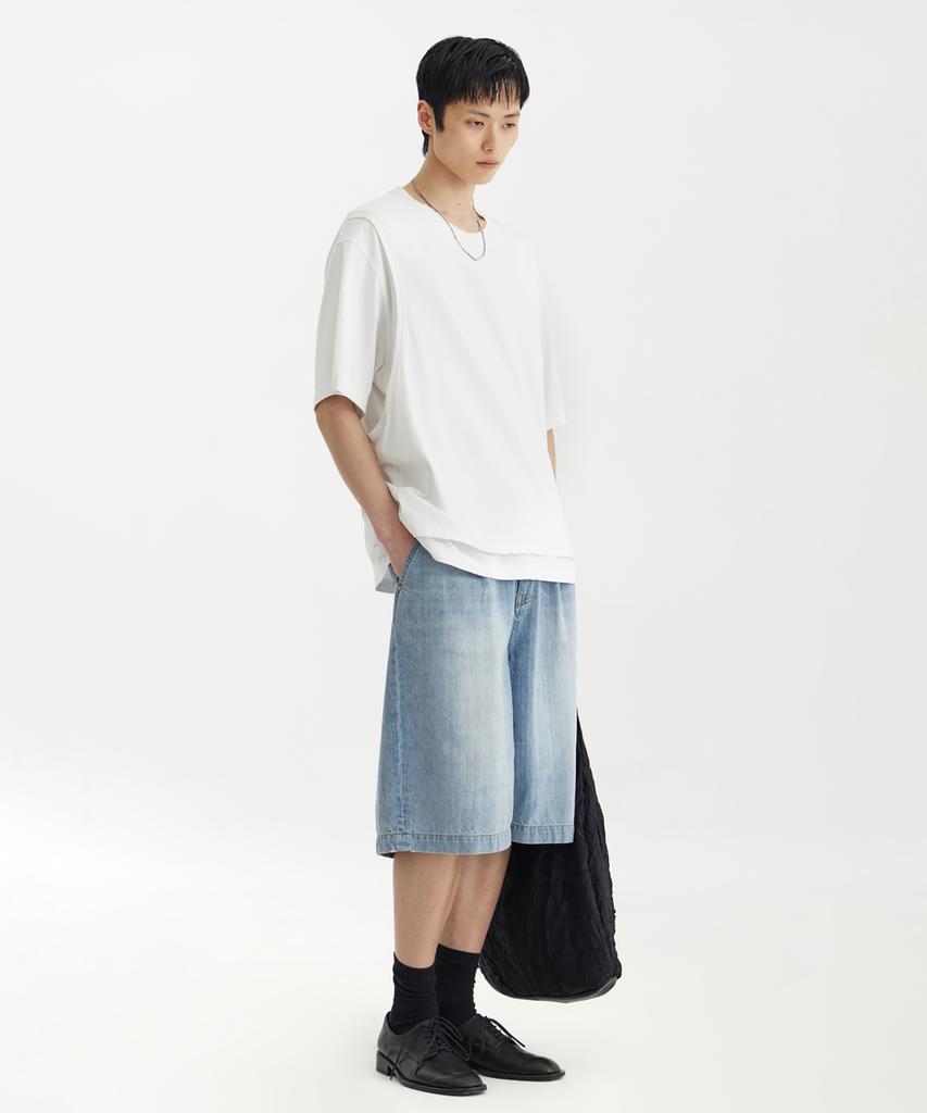 Youth Layered H/S T-Shirt - White