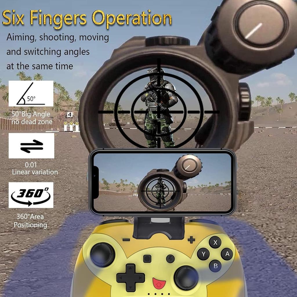 Gamecontroller für iPhone, iPad, Switch, Direktspiel, Bluetooth-Gaming-Gamepad-Joystick, Call of Duty Mobile(KABELJAU), Impact, Asphalt 9, Real Racing 3