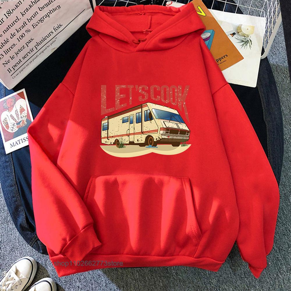 Fauuny Breaking Bad Hoodies Lets Cook Print Sweatshirts Men Hip Pop Streetwear Women Y2k Top Long Sleeved Clothes