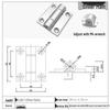 Stainless Steel Adjustable Torque Damping Hinge with Positioning Stop