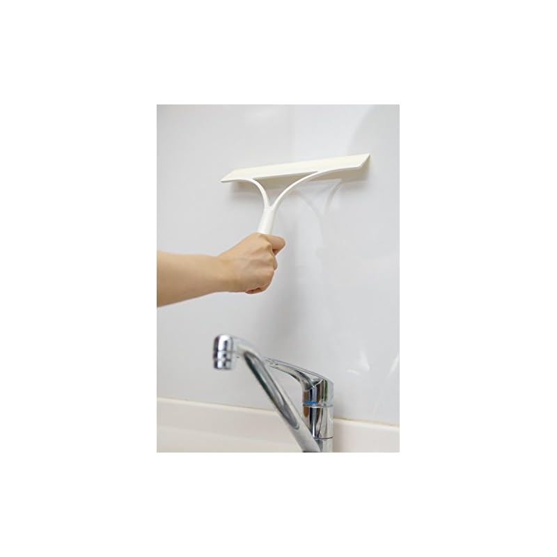 Yamazaki Sangyo Satto Water Squeegee, Set of 2, White, 25cm (W) x 4.6cm (D) x 23cm (H)