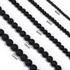 1 Strand 4/6/8/10/12mm Black Frosted Glass Stone Beads Round Loose Spaced Bead For DIY Handmade Bracelet Necklace Jewelry Making