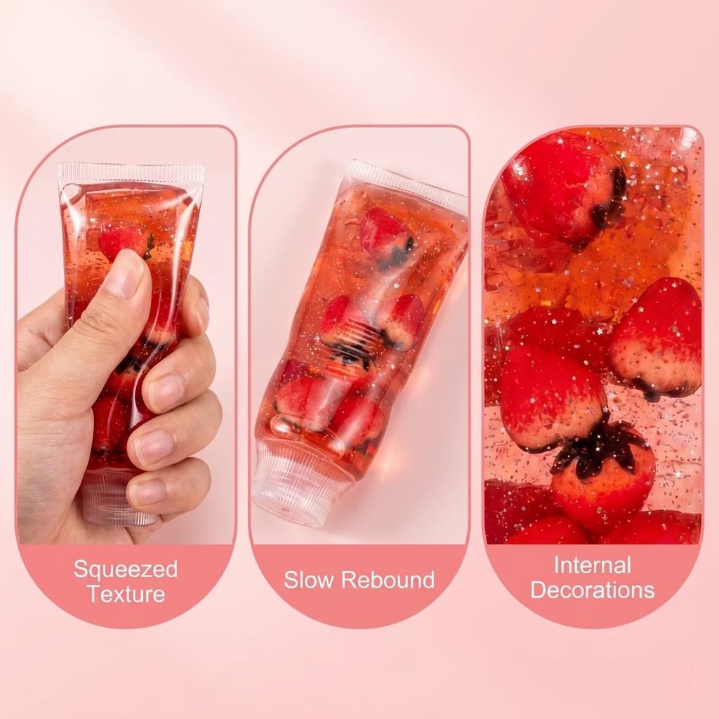 Creative Toothpaste Tube Stress Relief Squeeze Toy With Glitter Liquid, Soft Bouncy Deformable Sensory Fidget Gadget Toy