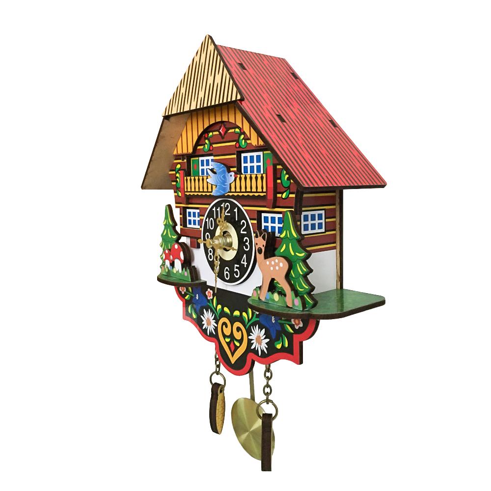 Buy Wooden Cuckoo Wall Clock Swinging Pendulum Traditional Wood Hanging