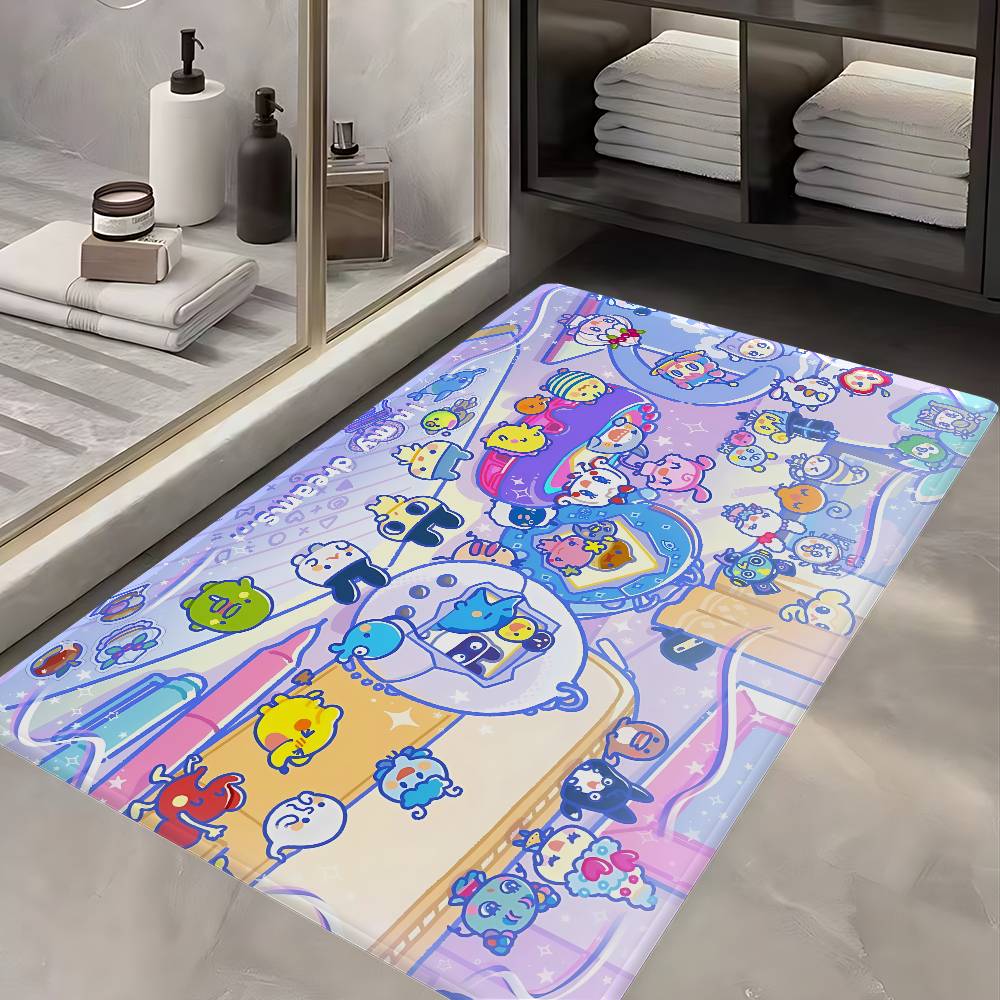 Classic T-Tamagotchi Game Entrance Door Mat Nordic Style Bedroom Living Room Doormat Home Balcony Anti-Slip Modern Home Decor 40cm x 60cm