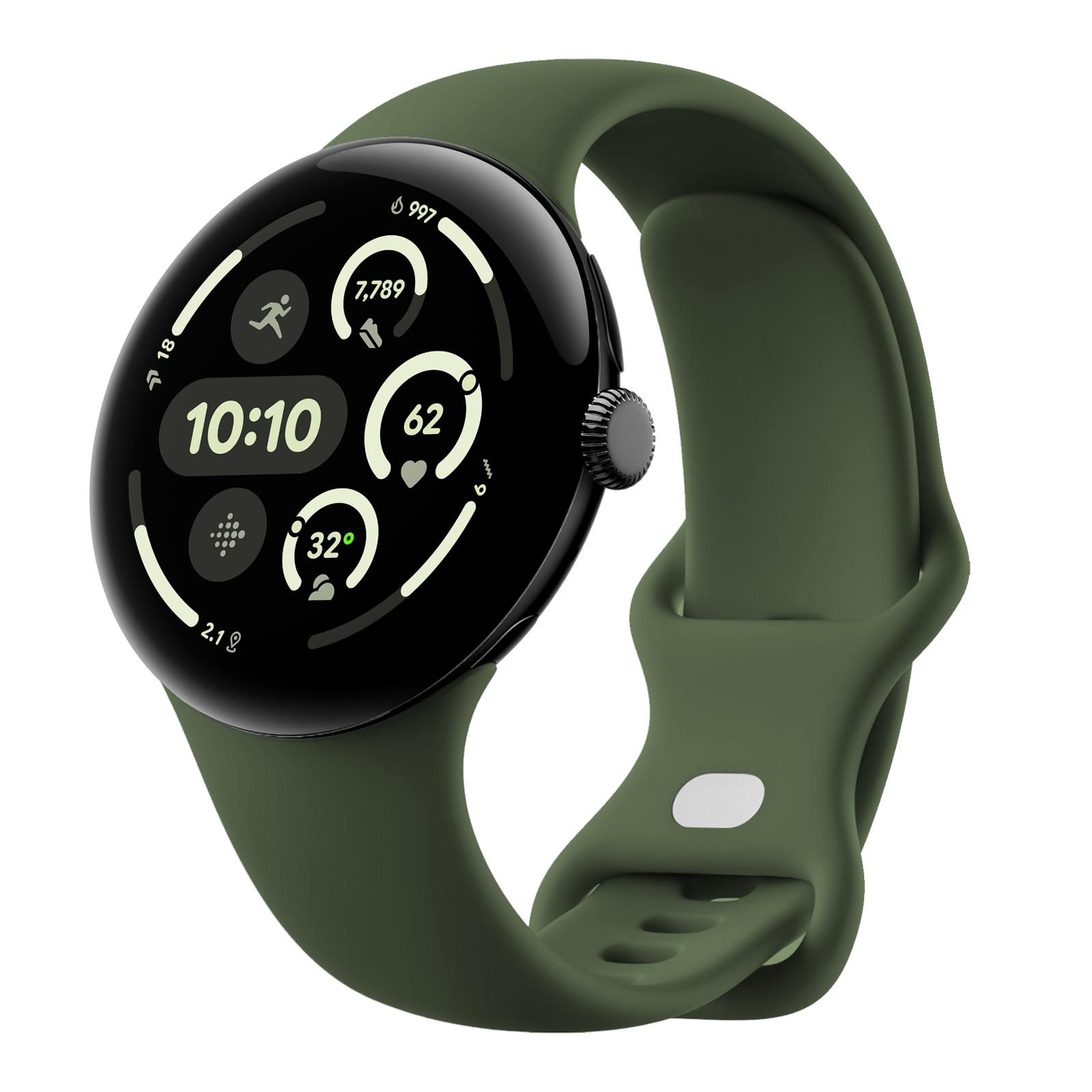 

Original Silicone band For Google Pixel Watch 4 3 2 strap 41mm Smartwatch Accessories wrist Bracelet Correa Pixel Watch 4 3 45mm Pixel Watch 1 41mm&L армія зелений колір