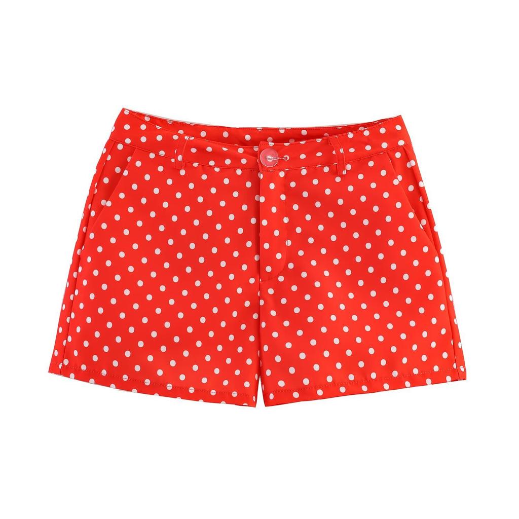 European and American style, wholesale women's clothing fashion versatile temperament casual design nine-color hair polka dot set
