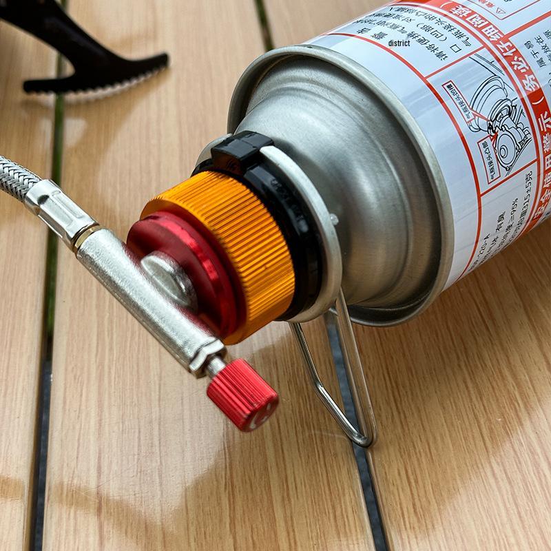 Portable Outdoor Gas Canister Stand with Leak-Proof Metal Buckle